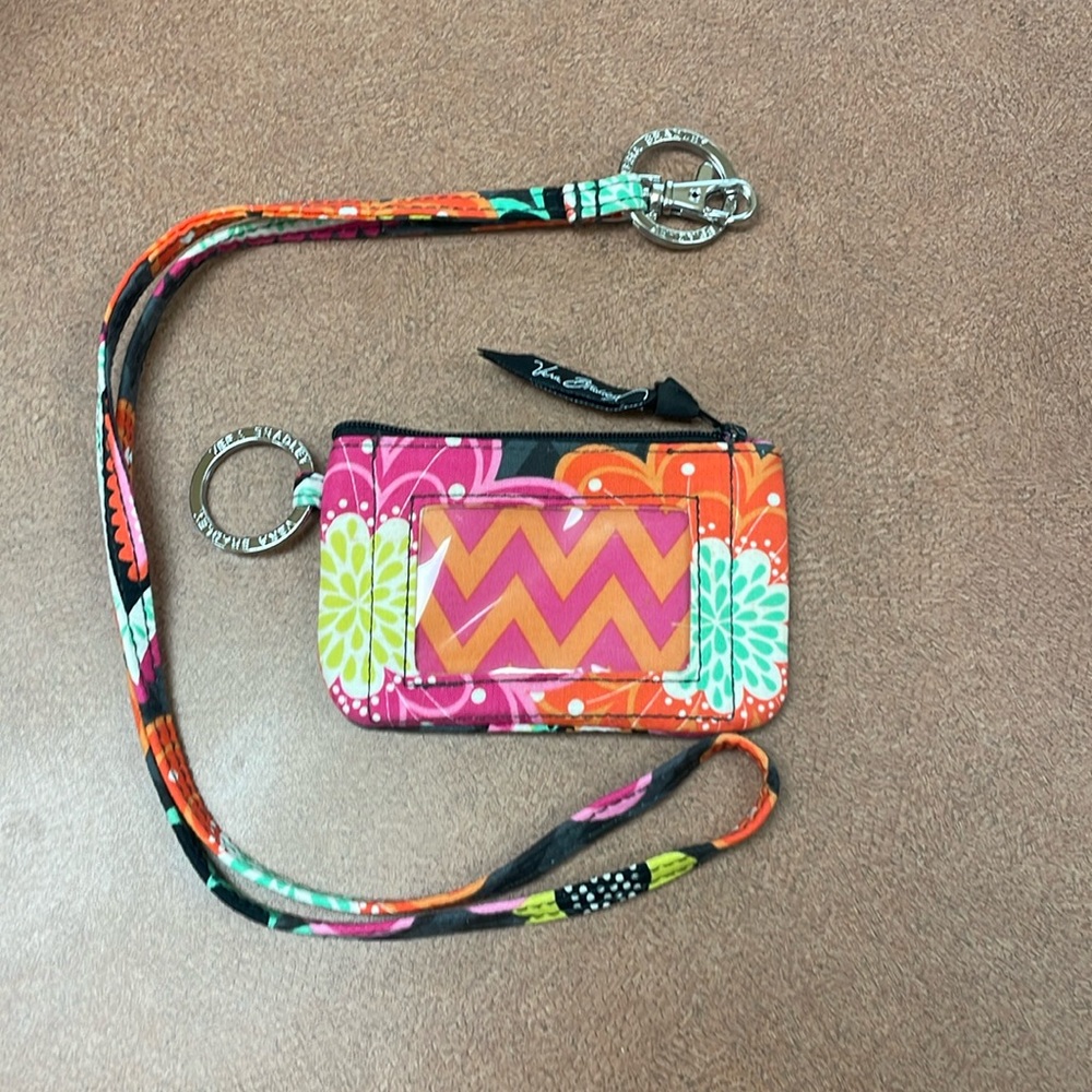 Vera Bradley ID keychain holder and matching lanyard